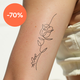 "Amore" Finline Rose Tattoo