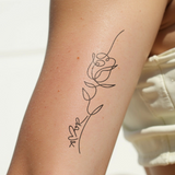 "Amore" Finline Rose Tattoo