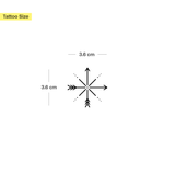 Pfeile und Punkte Tattoo