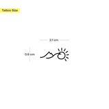 Berg, Sonne und Mond Tattoo