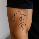 Dark Lightning Strike Tattoo