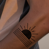 Geometric Sunrise Tattoo