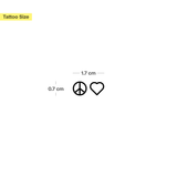 Peace & Heart Tattoo