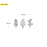 Drei kleine Bäume Tattoo