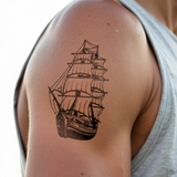 Großes Piratenschiff Tattoo
