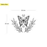 Schmetterling im Lorbeerkranz Tattoo