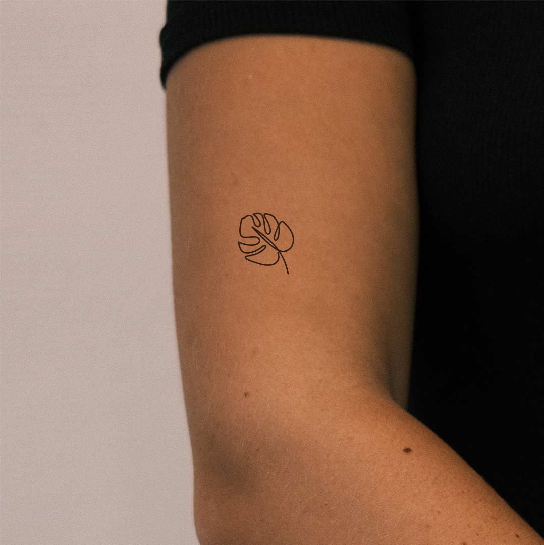 Mini Monstera | 2 Wochen Temporäres Tattoo