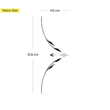 Schönes symmetrisches Pflanzenelement Tattoo