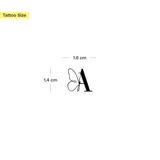 Schmetterling mit Initialen Tattoo (A-Z)