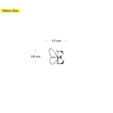 Schmetterling mit Initialen Tattoo (A-Z)