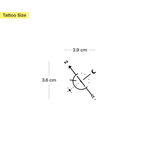 Gletscher & Kompass Tattoo - Doppelpack