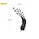 Feather with Birds Tattoo