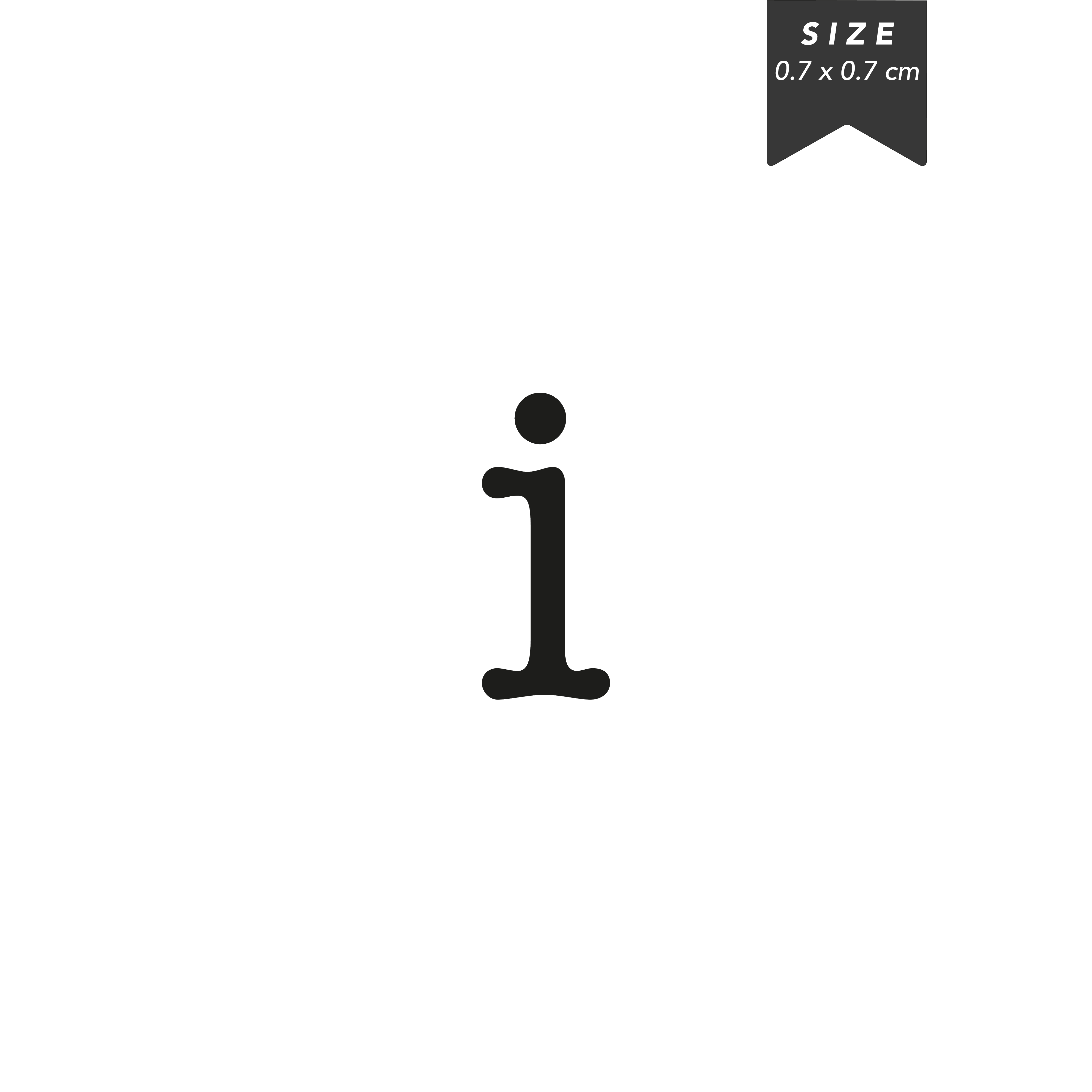 i Kleinbuchstabe Temporäres Tattoo Inkster