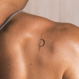 Moon And Lines Tattoo