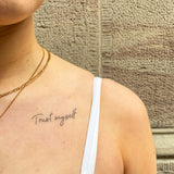 Trust myself
