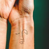 Abstract Face Tattoo