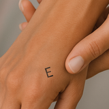 E - Capital Letter Tattoo 