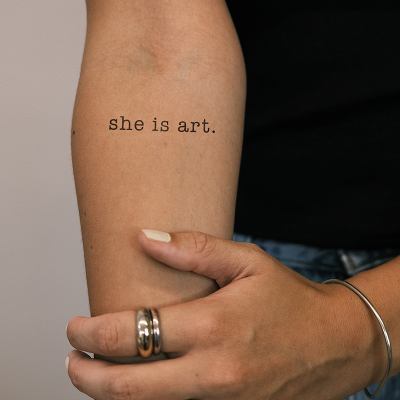 she is art.