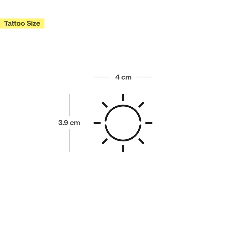 Einfache Sonne Tattoo
