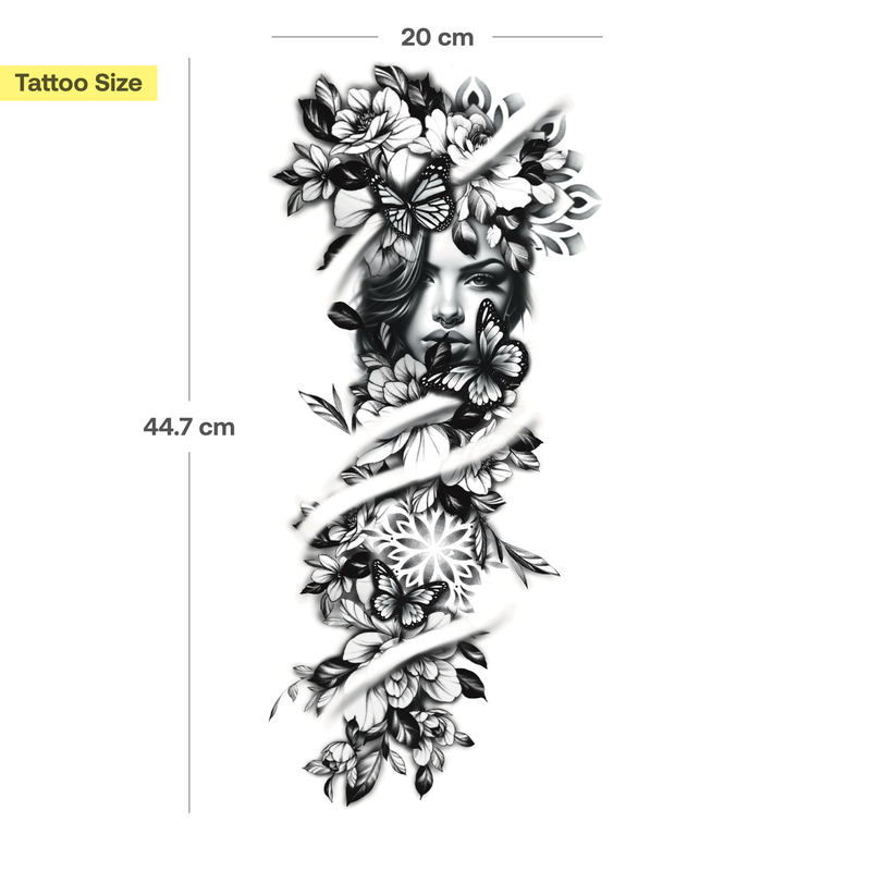 Goddess of Nature Tattoo Sleeve