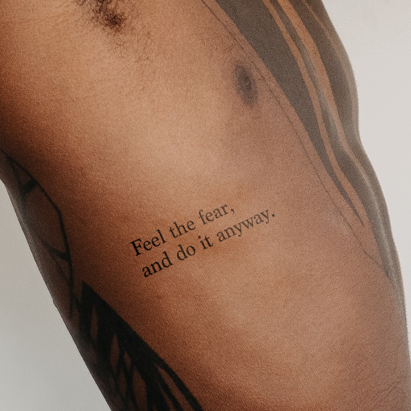 feel the fear and do it anyway | 2 Wochen Temporäres Tattoo | Inkster