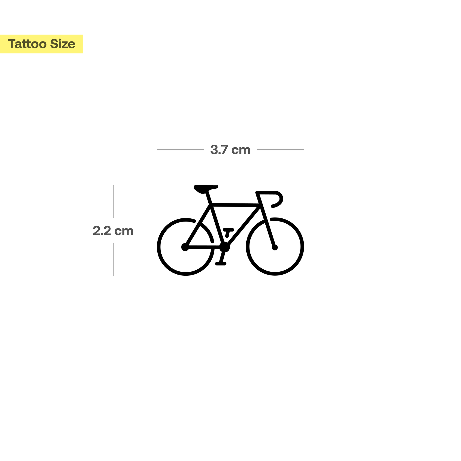 Einfaches Fahrrad | Temporäres Tattoo