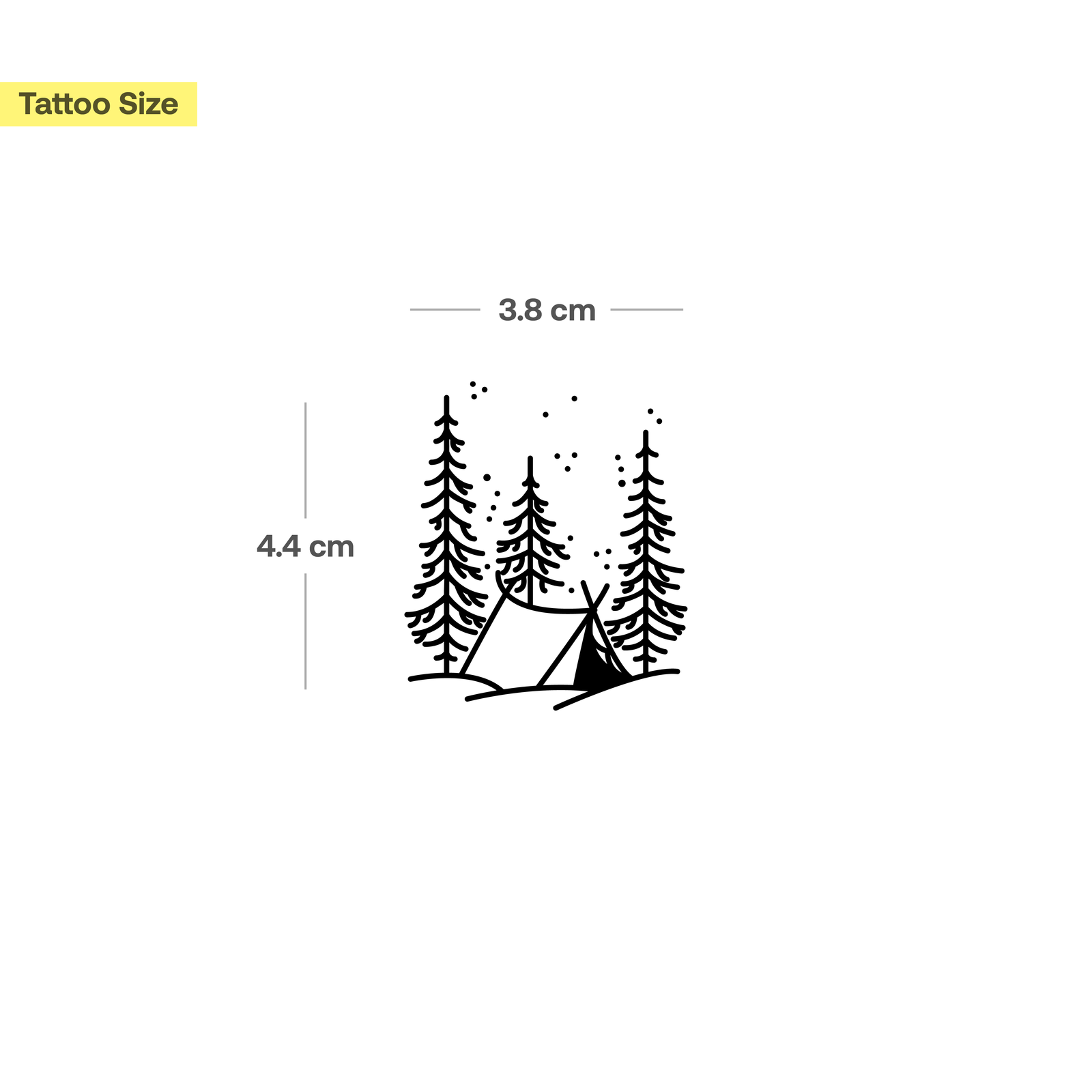 tattoo zelt Zelt und Bäume | Temporäres Tattoo