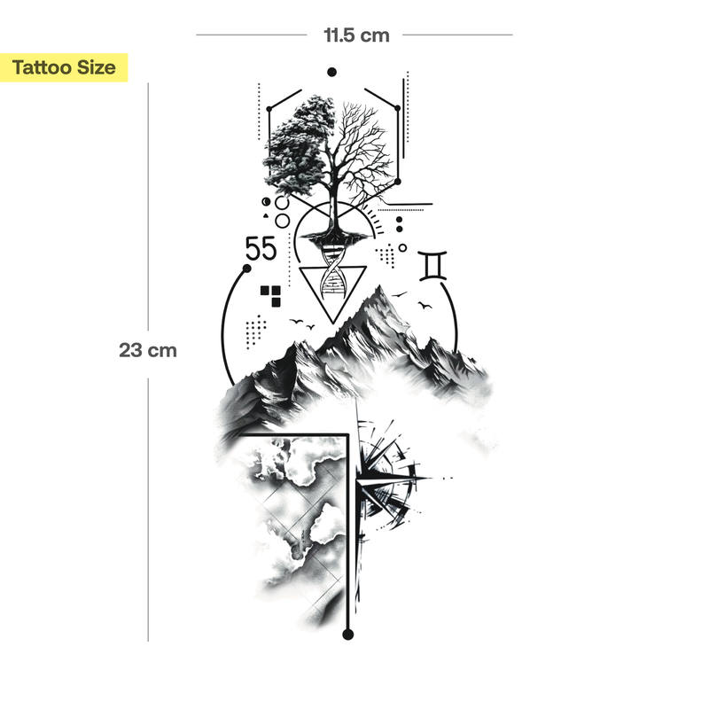 Nature & Geometry Tattoo