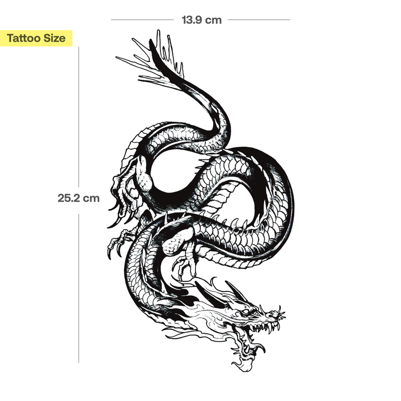 Wilder Drache Tattoo