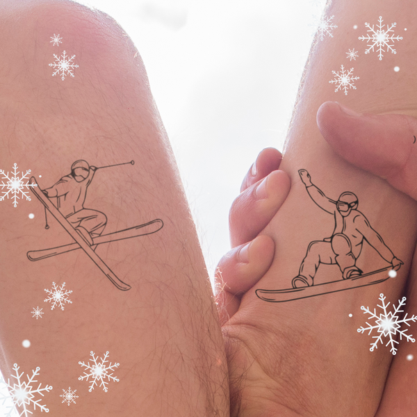 Ski/Snowboard Buddies Tattoo