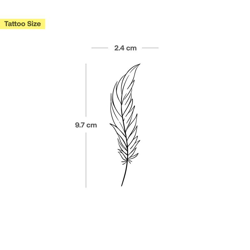 Einfache Feder Tattoo