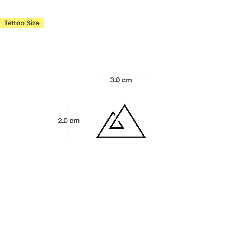Dreieck Berge Tattoo