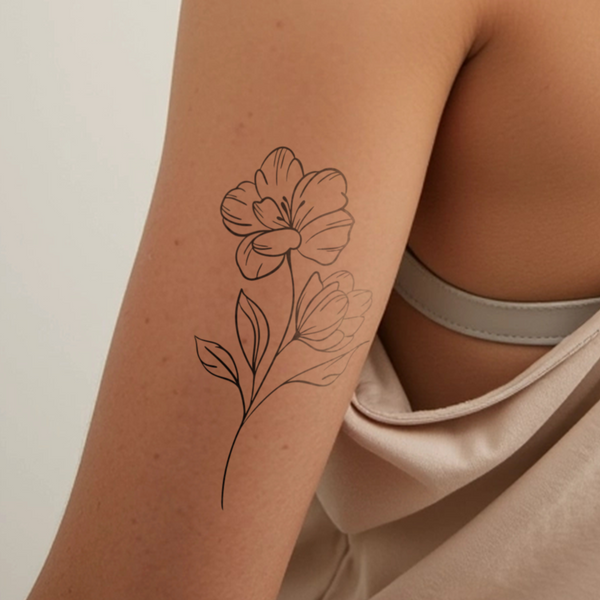 delicate flower tattoo
