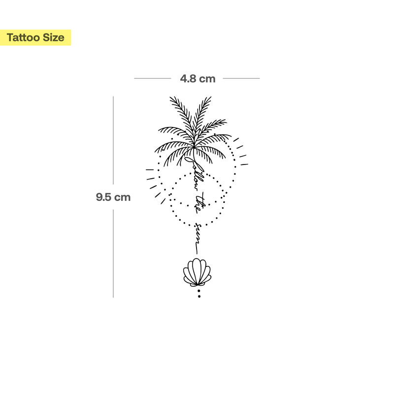 "follow the sun" palm tree tattoo