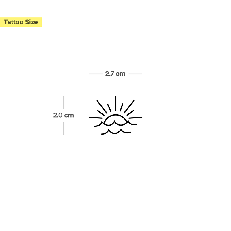 Sonne und Wellen Tattoo