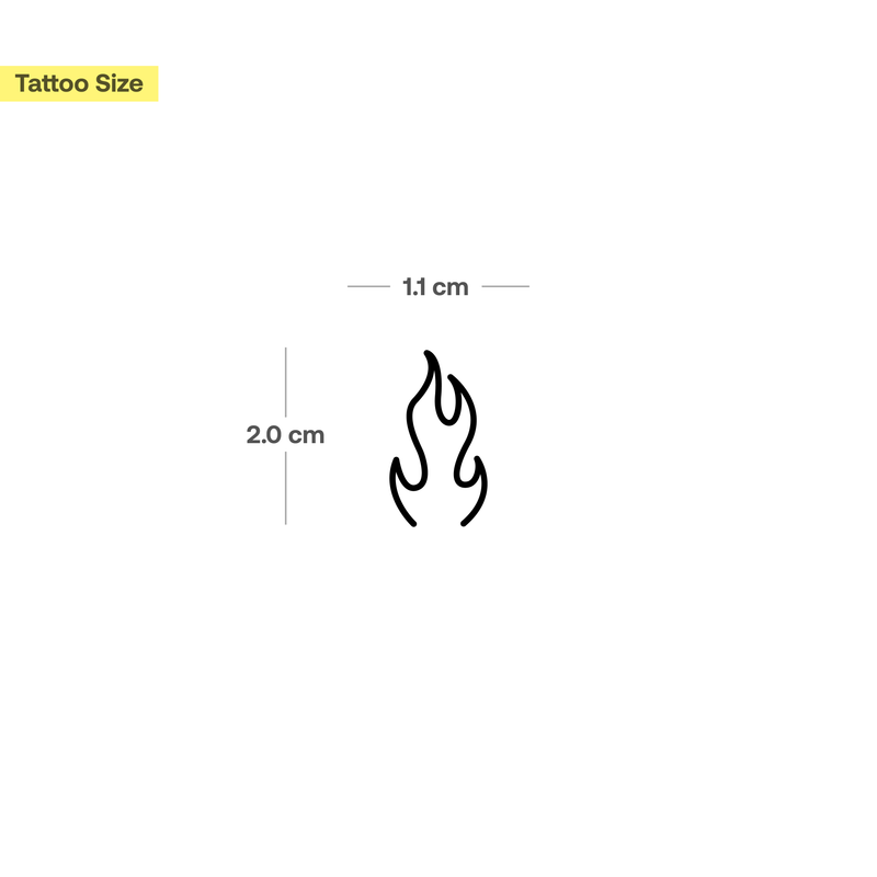 Einfache Flamme Tattoo