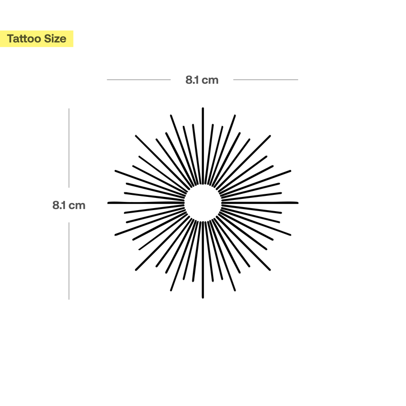 Geometrische Sonne Tattoo
