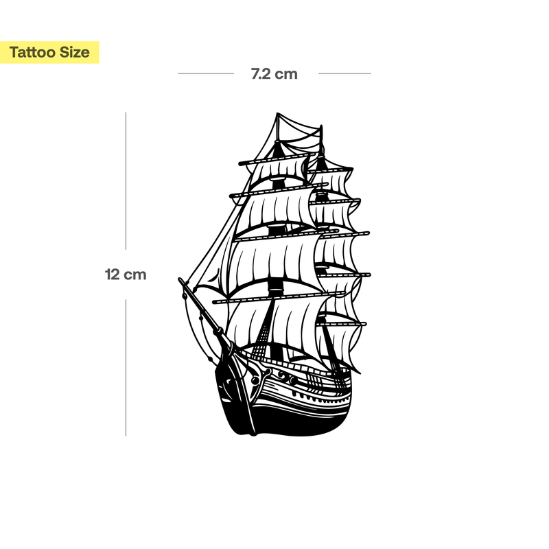 Large Pirate Ship Tattoo