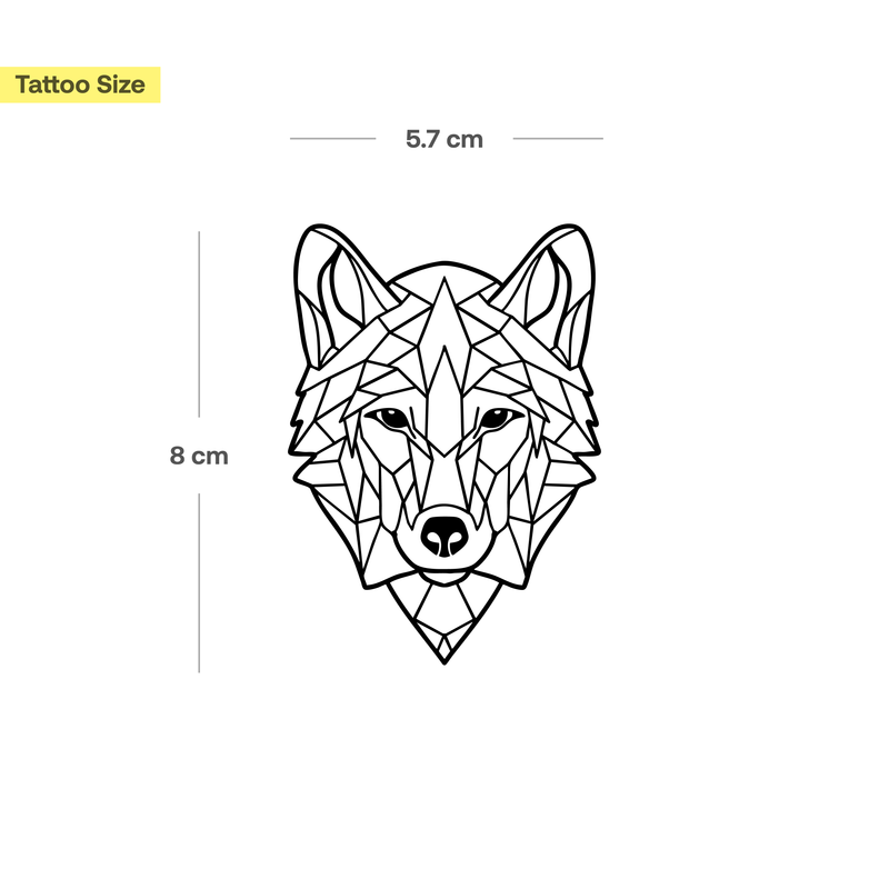 Großer geometrischer Wolf Tattoo