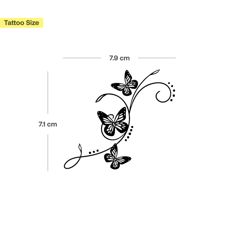 Butterfly Vine Tattoo