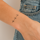 Three Wave Heartbeat Tattoo 