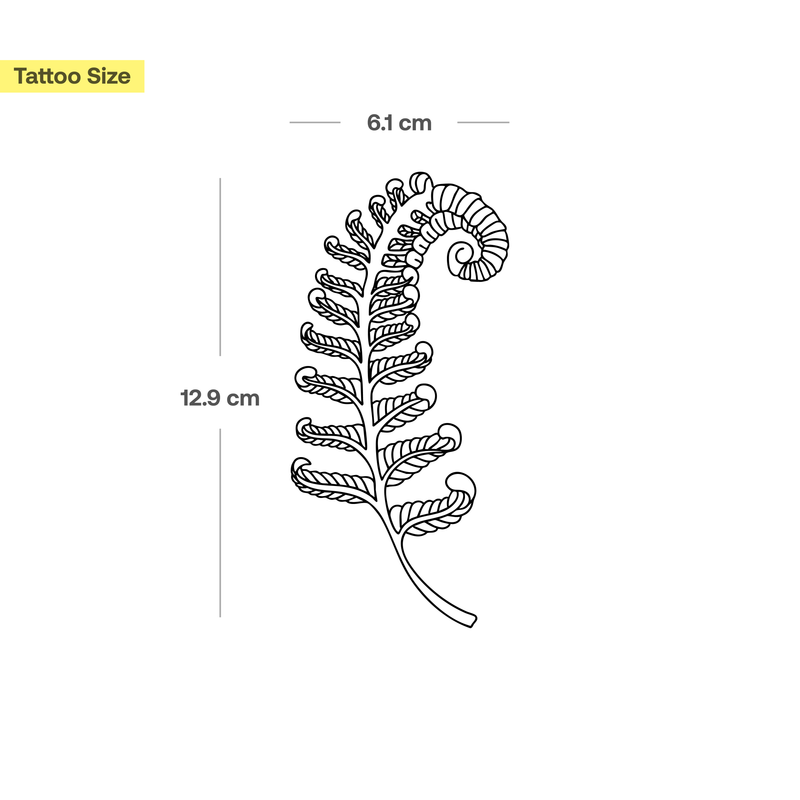Fern leaf tattoo