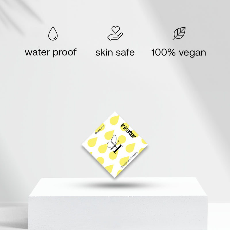 Butterfly with initials Tattoo (A-Z)