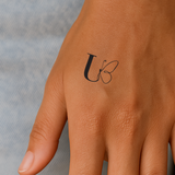Schmetterling mit Initialen Tattoo (A-Z)