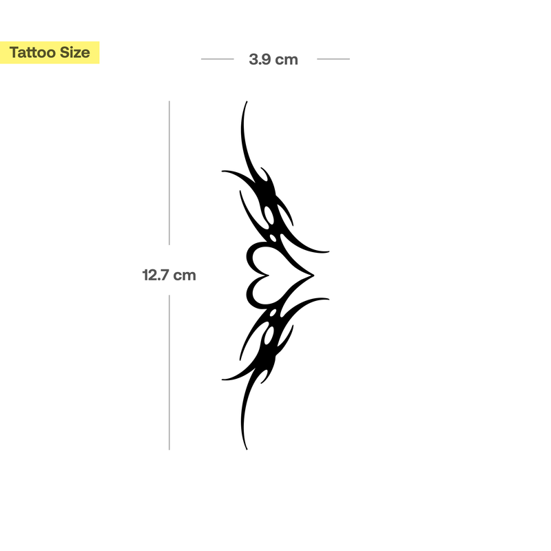 Tramp stamp heart tattoo