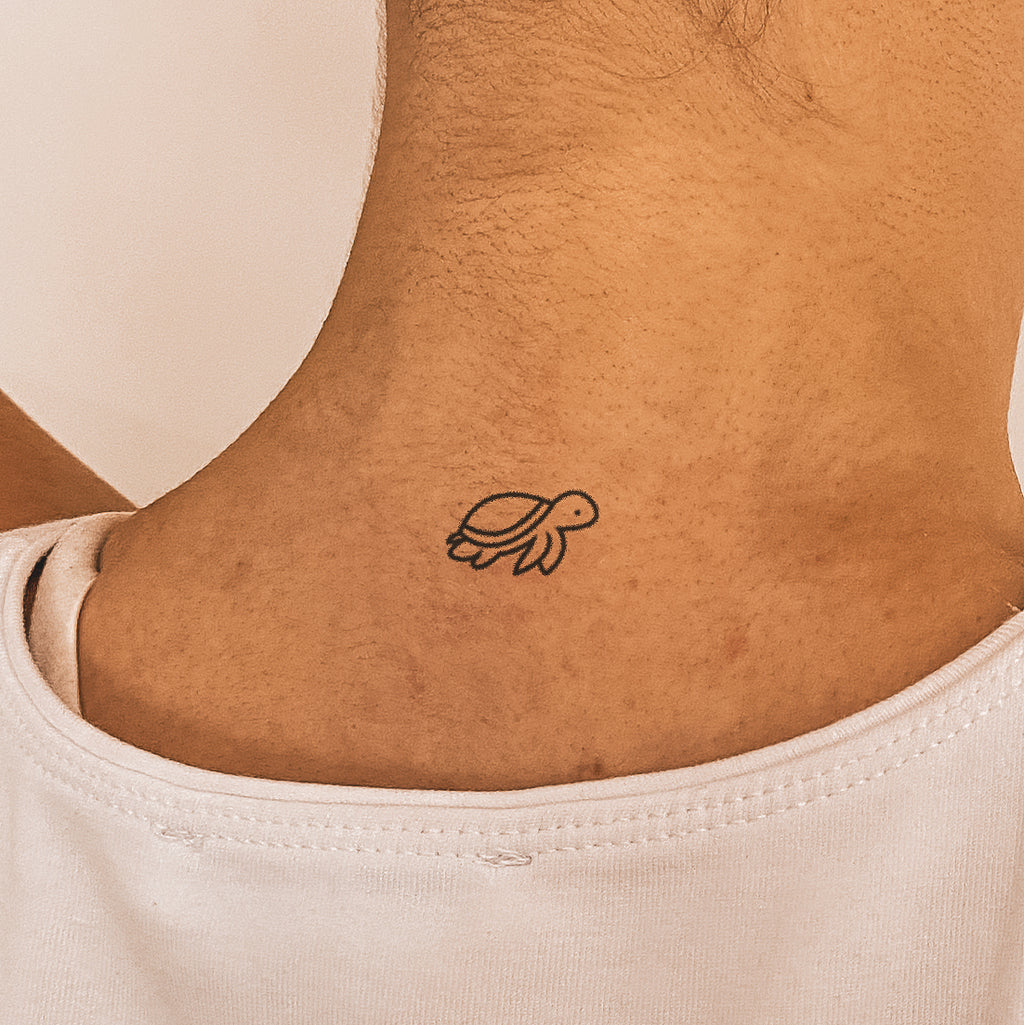 Kleine Schildkröte Temporäres Tattoo Inkster