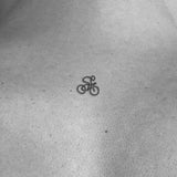 Fahrrad mit Fahrer Tattoo