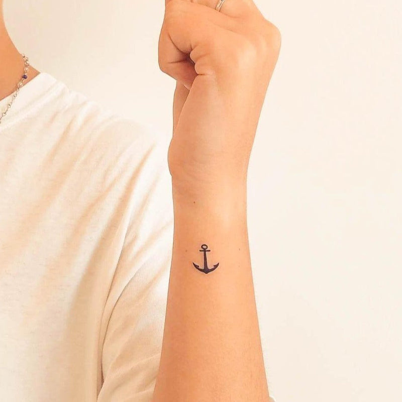 Tiny Anchor 2-Week-Tattoo Inkster