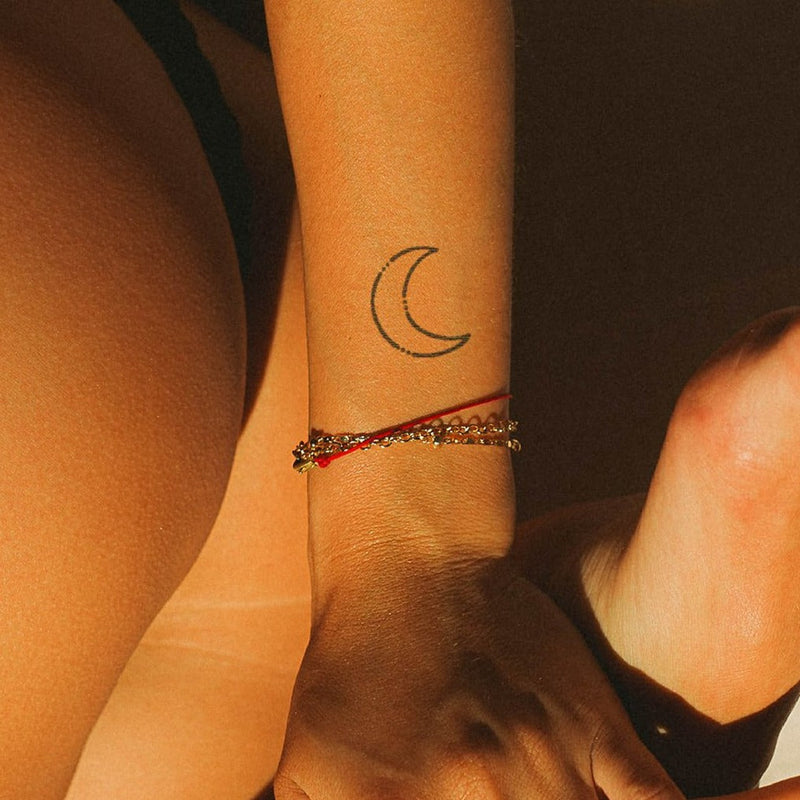 Dotted Moon 2-Week-Tattoo Inkster