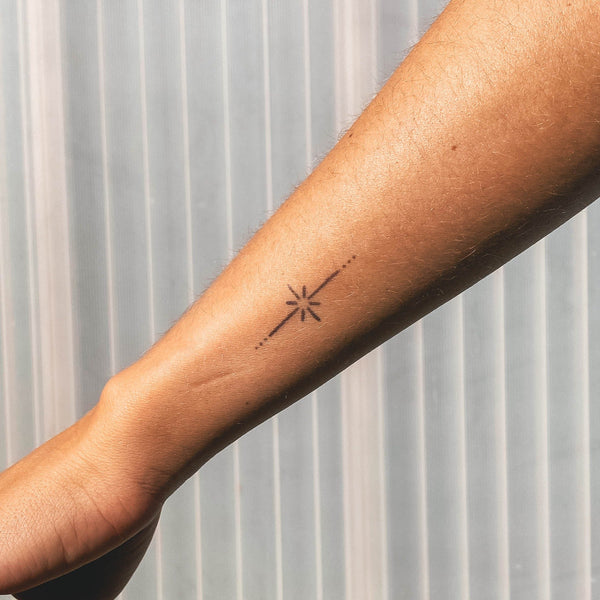 Delicate Star Cross 2-Week-Tattoo Inkster